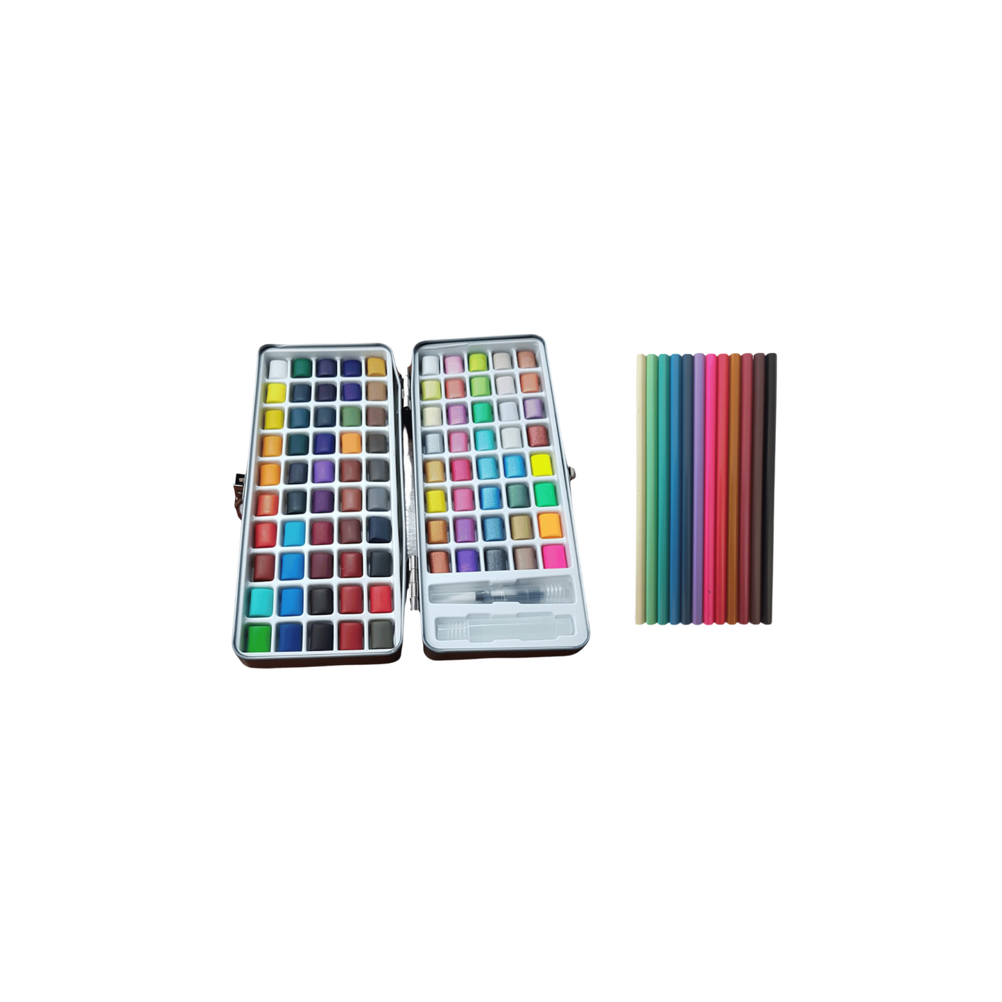 Water Colour Set in Tin Box - 90 Colours - Includes Metal Colours