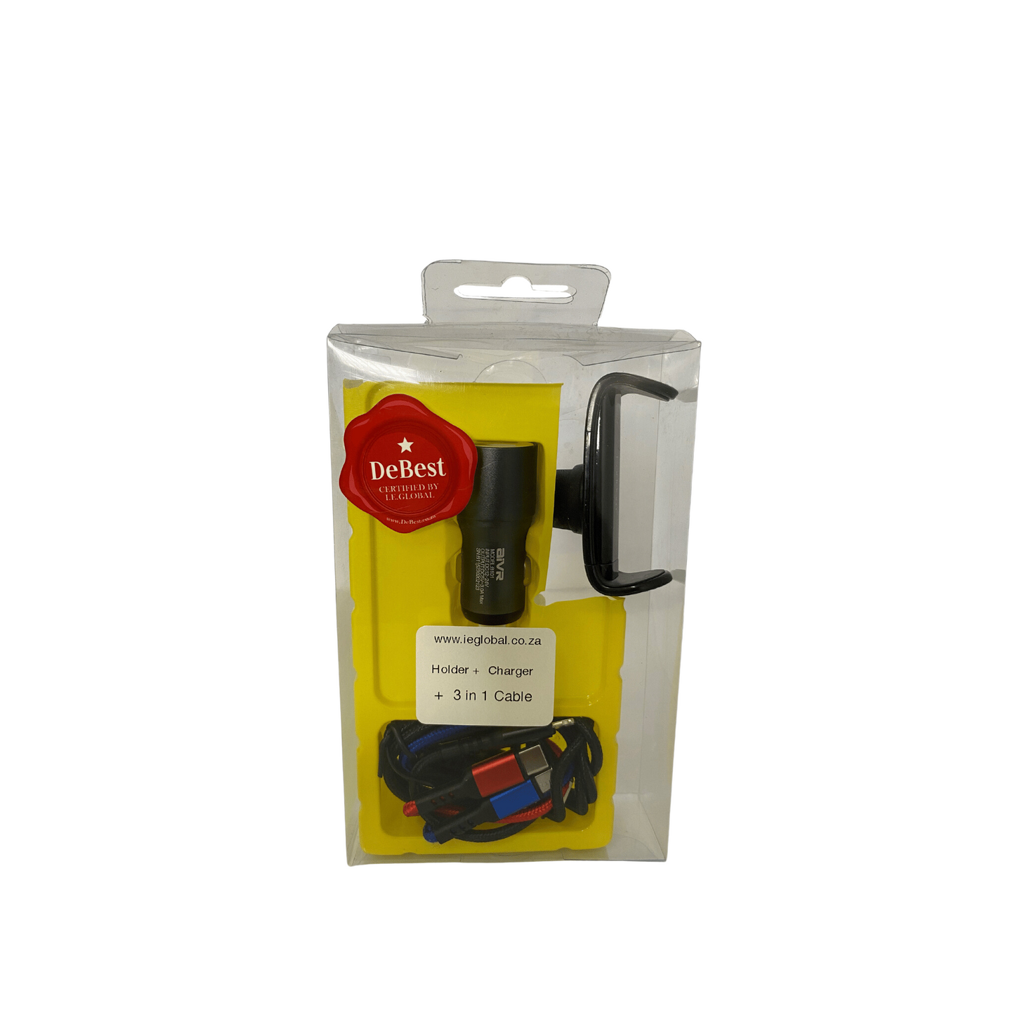 DeBest Fan Phone Holder + Charger + 3 in 1 Cable