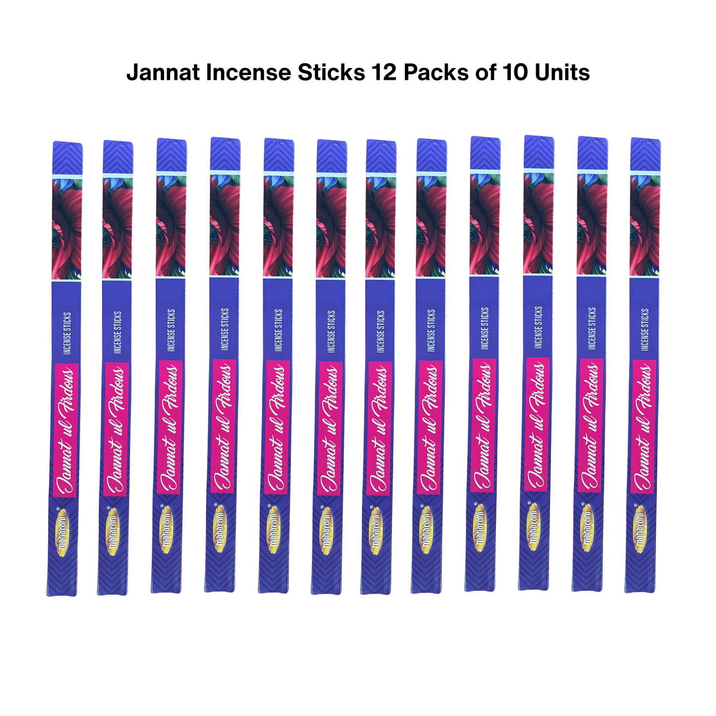 Maharani Incense Sticks - 12 Packs of 10 Units