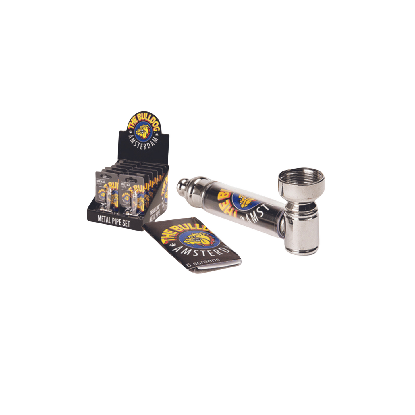 The Bulldog Small Rasta Pipe with Screen