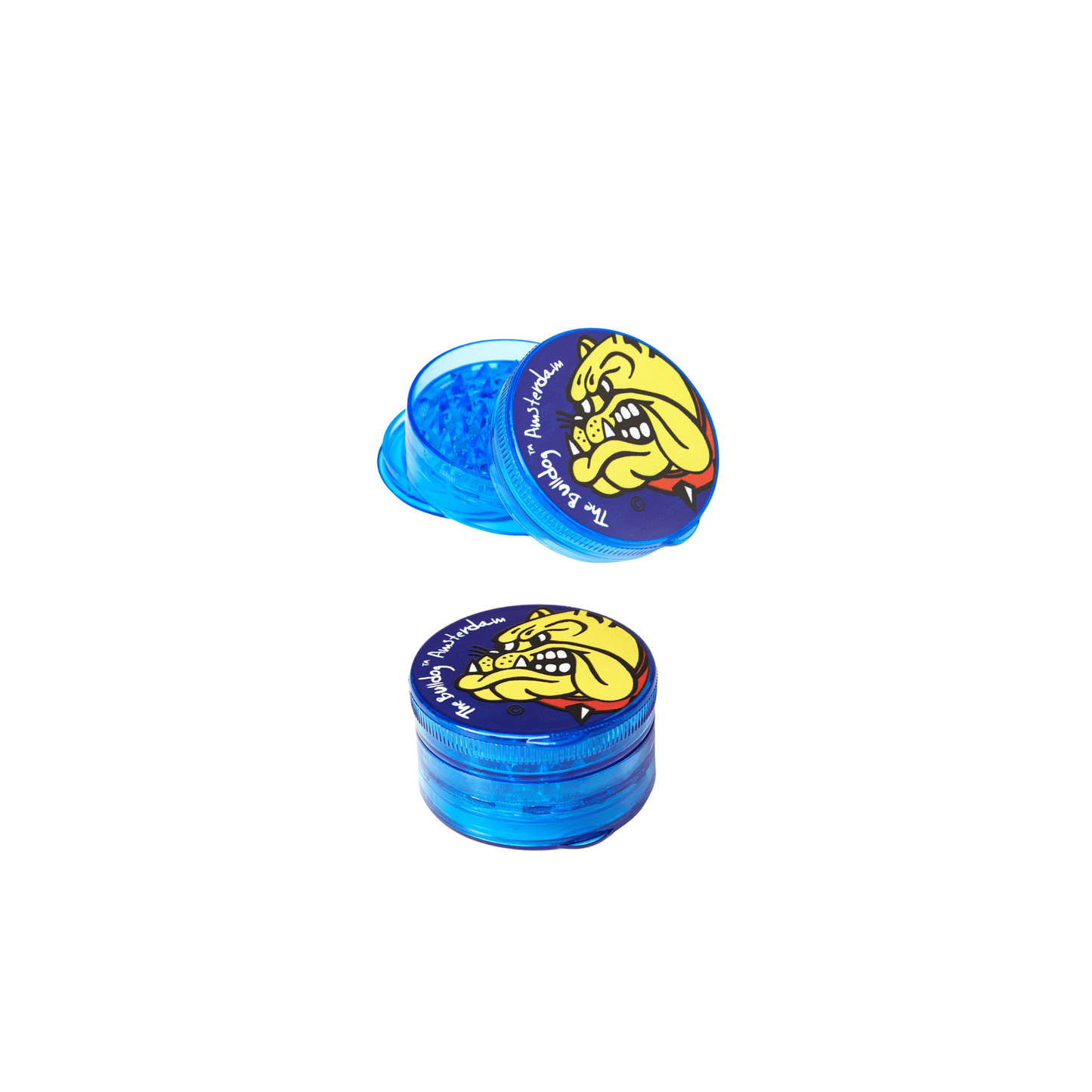 The Bulldog 3pc Plastic Tobacco Grinder - Blue