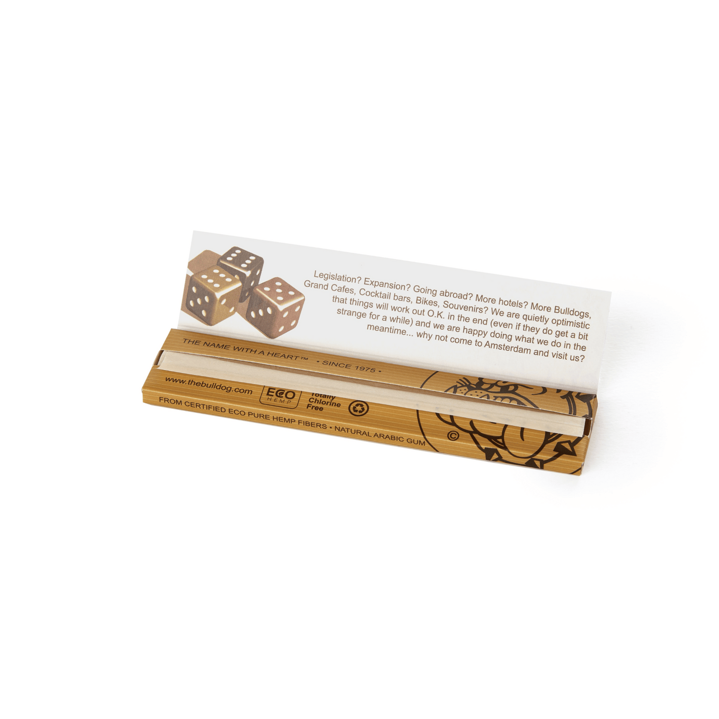 The Bulldog King Size Slim Unbleached Rolling Paper - Brown - Pack (50's)