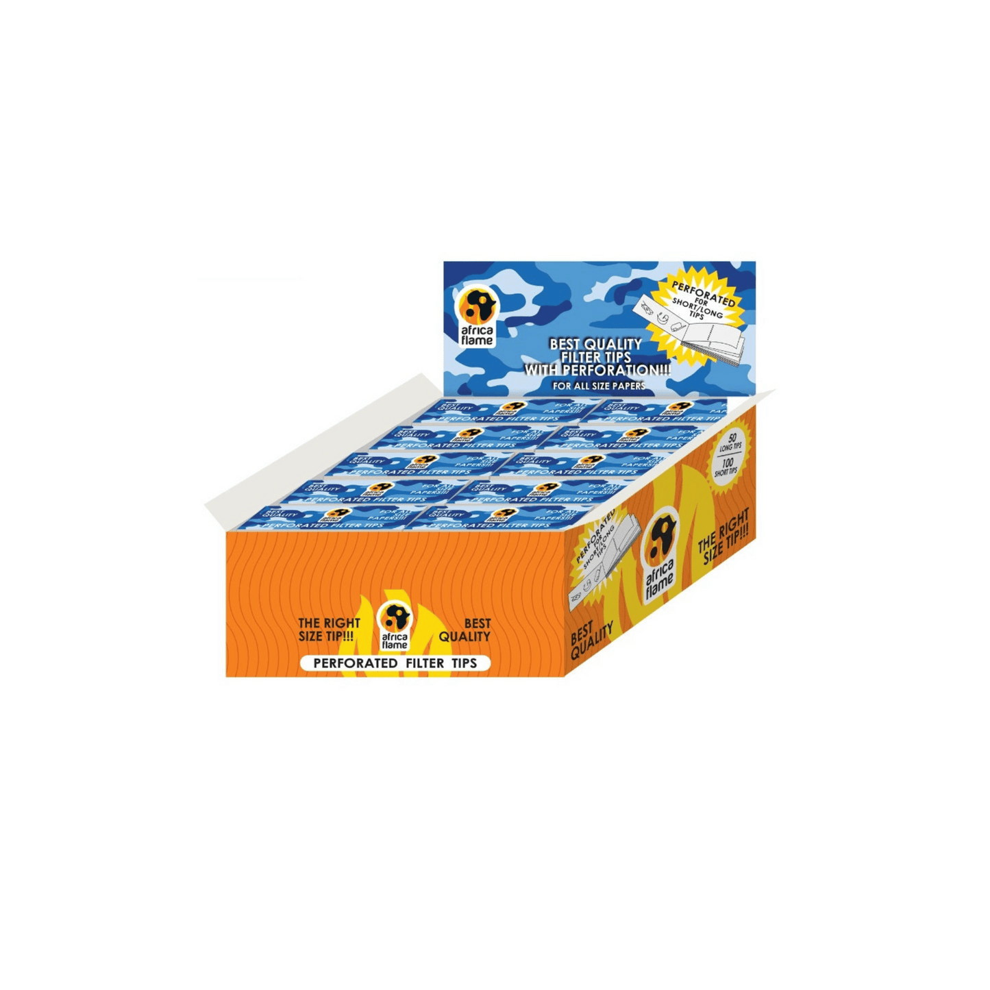 Africa Flame Perforated Filters - Pack (50's)