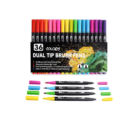 36 Dual Tips Water Colour Pen Set