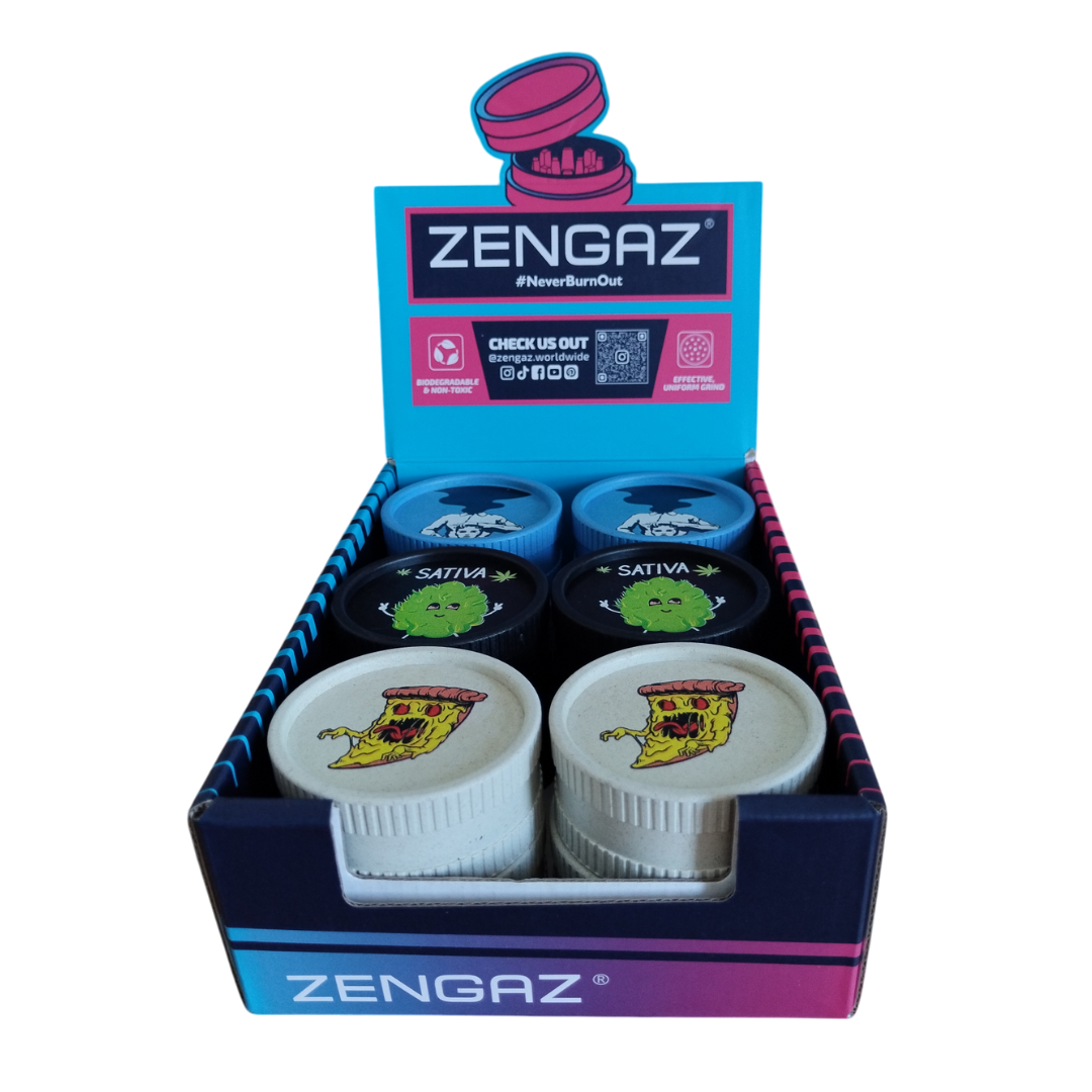 Zengaz Biodegradable Herb Grinder - Cube Display