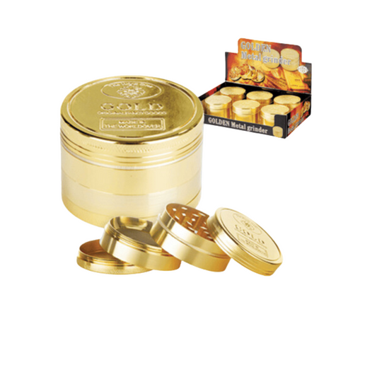 4pc Tobacco Grinder - Gold