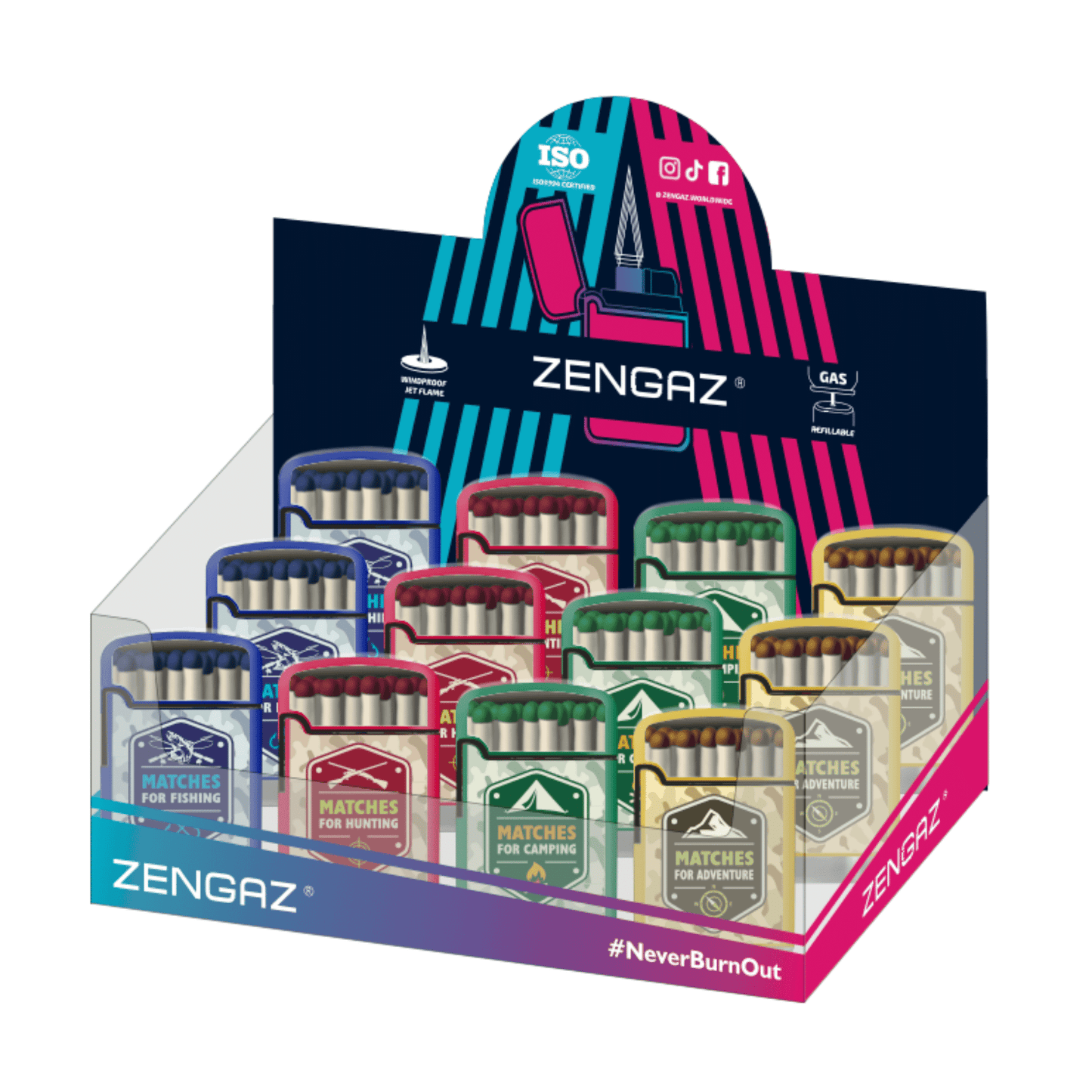 Zengaz ZL 3 Mega Jet Flame - 12 pcs