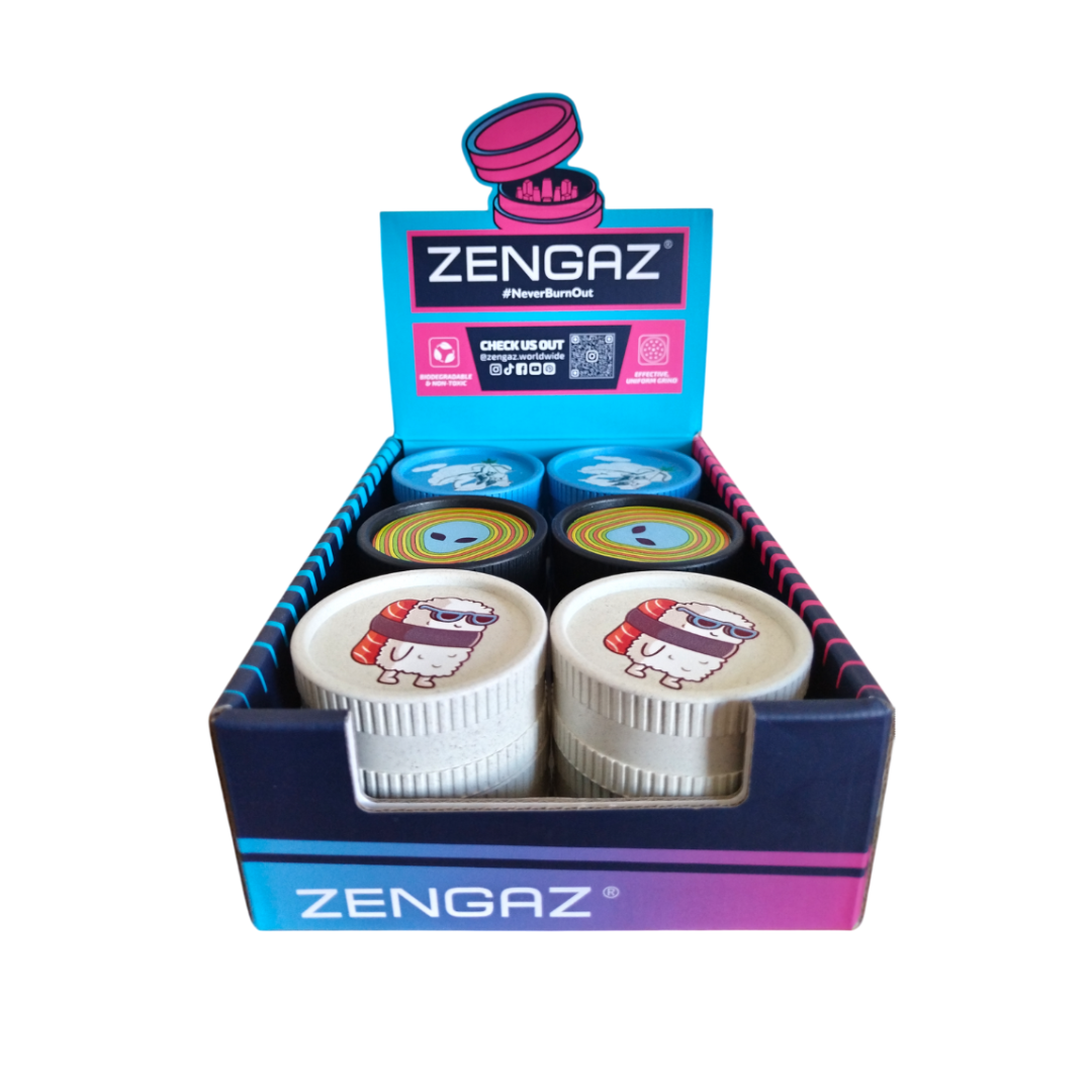 Zengaz Biodegradable Herb Grinder - Cube Display