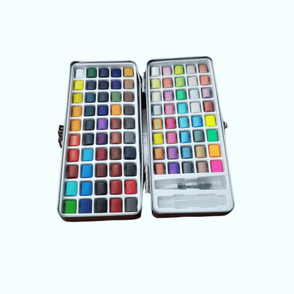 Water Colour Set in Tin Box -  90 Colours - Includes Metal Colours