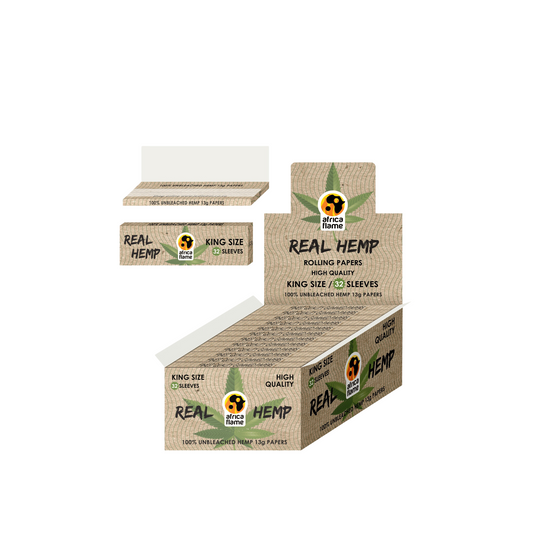 Africa Flame Hemp Rolling Paper - King Size - Pack (50's)