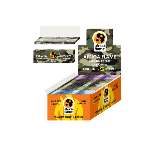 Africa Flame Rolling Paper - King Size - Pack (50's)