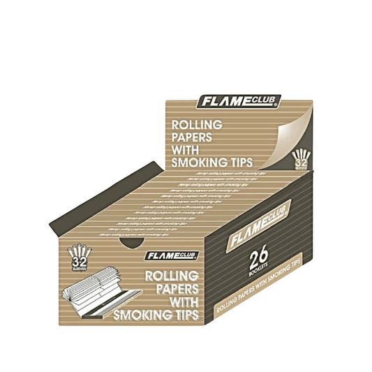 Flame Club Rolling Paper with Filters - Queen Size - Pack (39's)