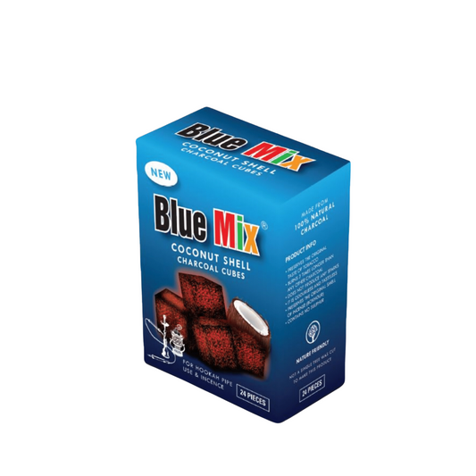 Hookah Pipe - Blue Mix Coconut Charcoal 8's