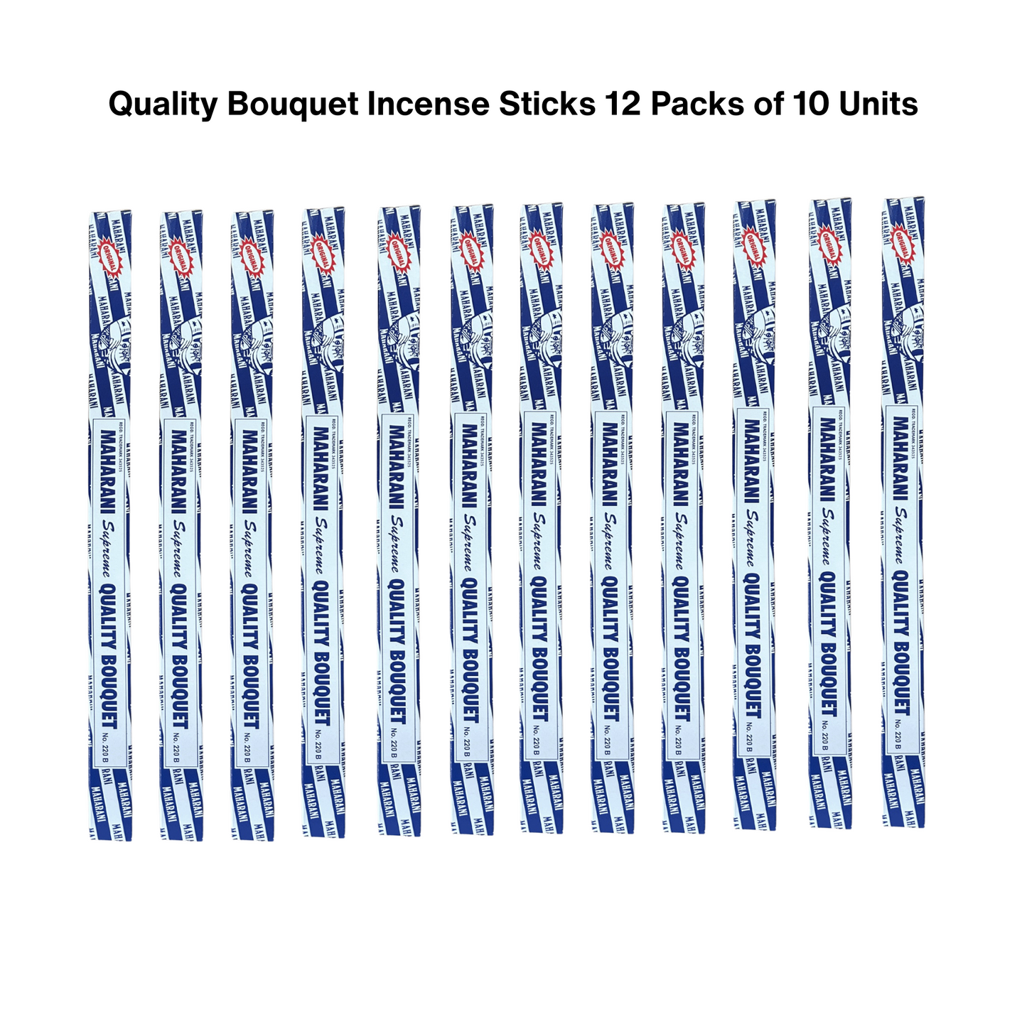 Maharani Incense Sticks - 12 Packs of 10 Units