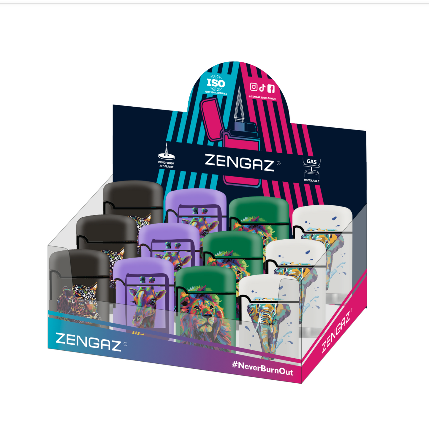 Zengaz ZL 3 Mega Jet Flame - 12 pcs