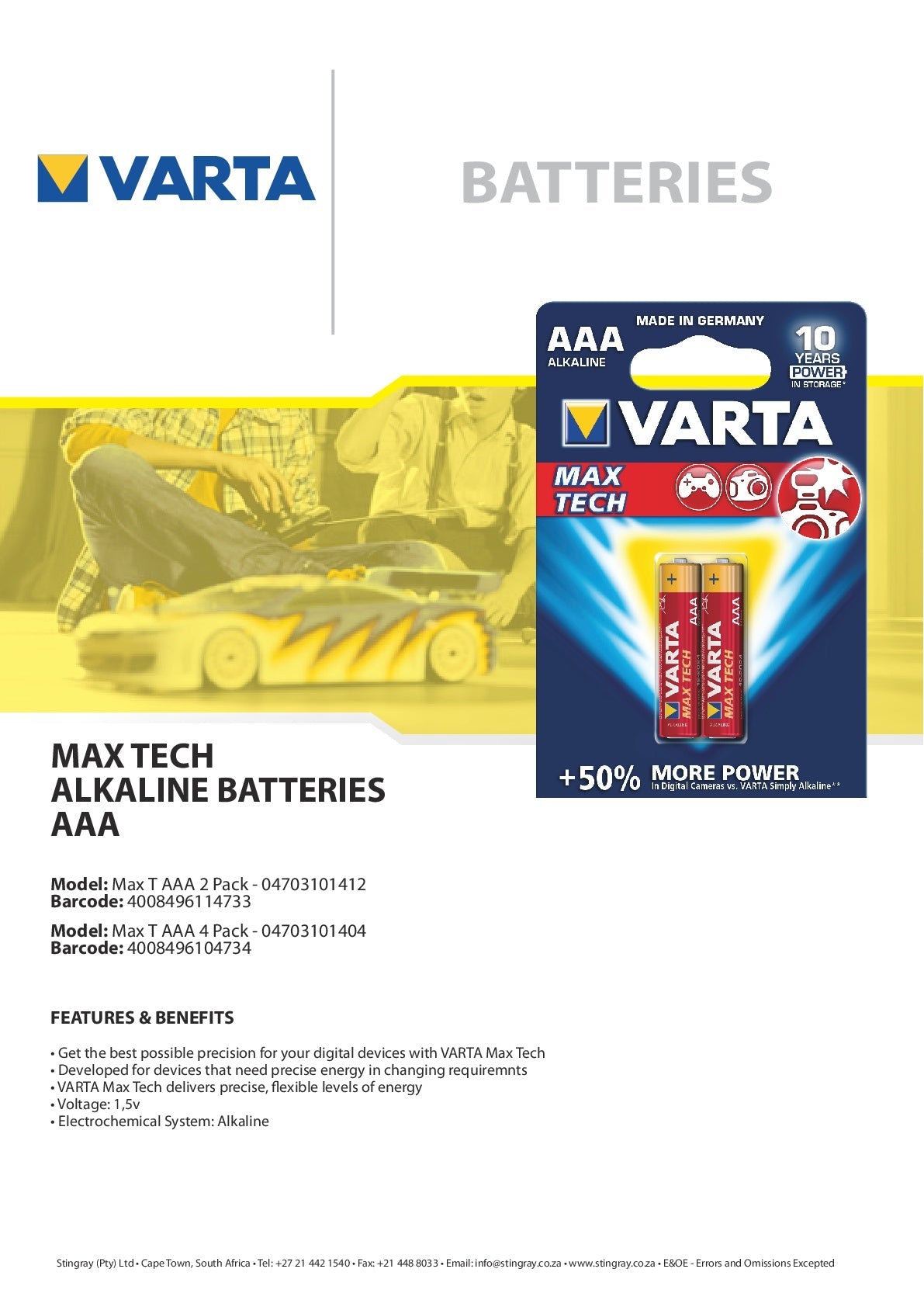 LONGLIFE MAX POWER BATTERIES AAA (MaxTech) IE Global B2B